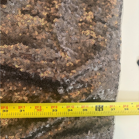 Vera Wang Sequin Sheath Dress Sz 14 Cowl Back Color Pewter Wedding Cocktail 0367 - Picture 12 of 12